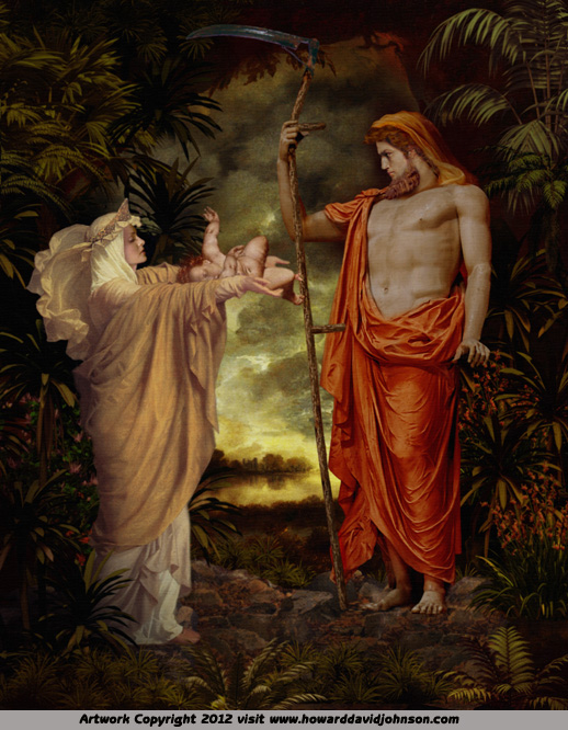 fantasy art cronus titan painting greek