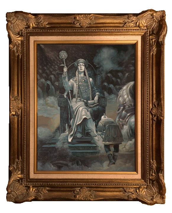 Hel Underworld Norse Viking mythology realistic oil painting art