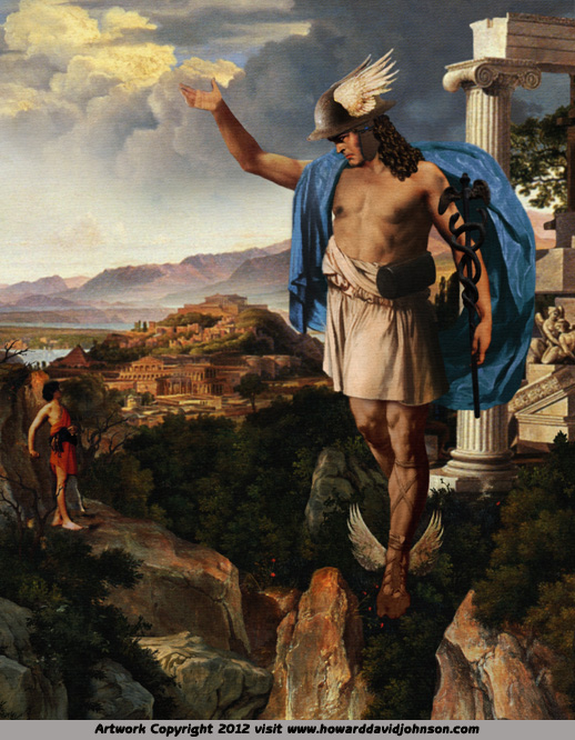 greek myth paintings of panthion hermies 