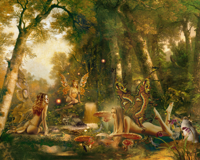 Faerie fary painting fantasy art grove