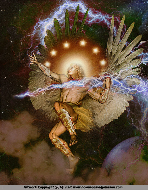 angel art ramiel bible biblical angelic lightning 3d art