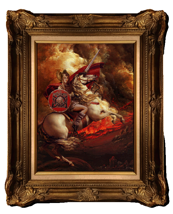 Brunhilde Funeral of Seigfreid Norse mythology oil painting daughter odin valkyrie Viking Scandinavian World Myth Heathen realistic art