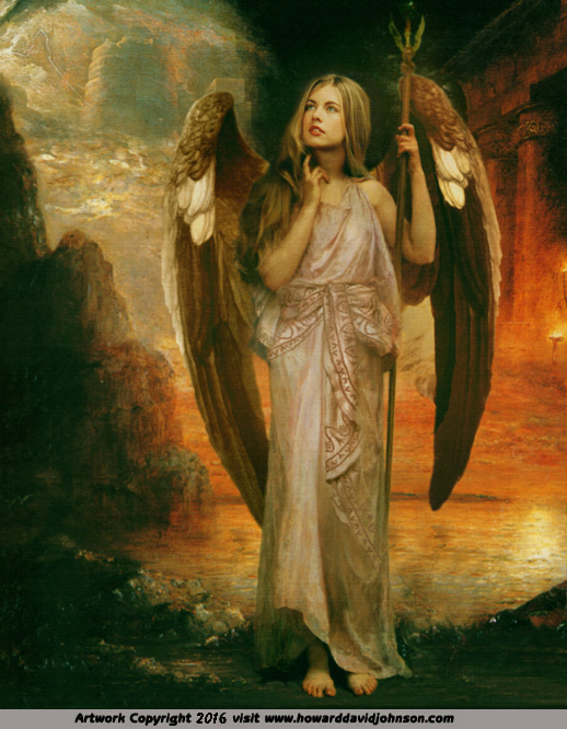 The Messenger painting Angel Art Howard David Johnson print